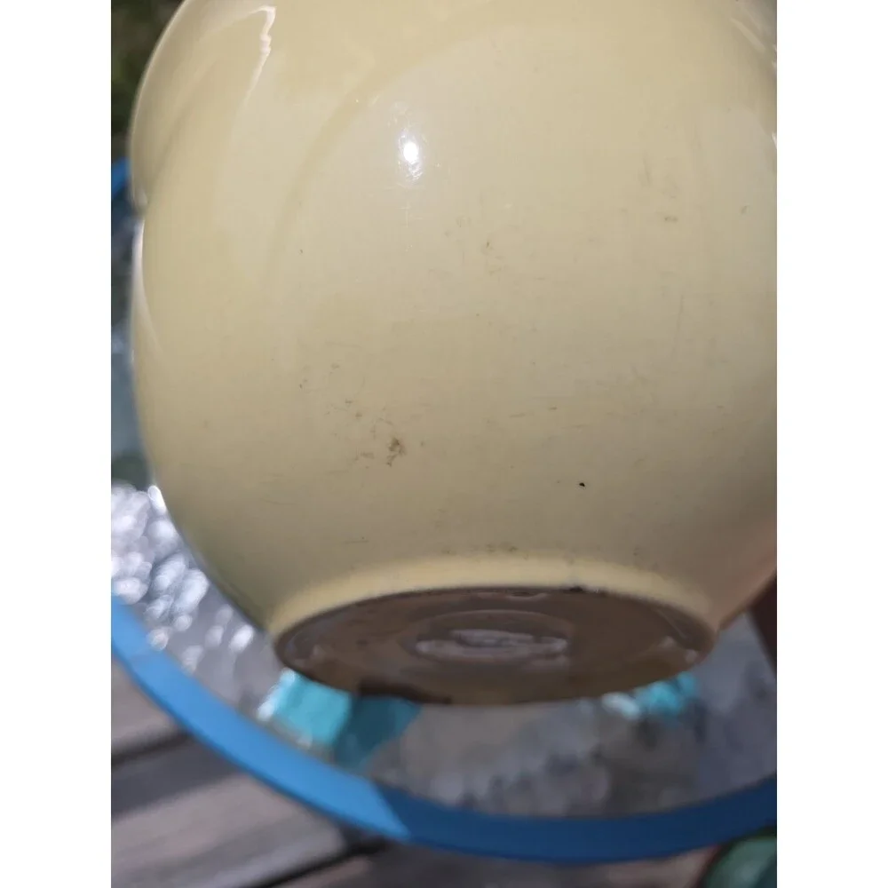 VTG Authentic Vernon Kilns Ware Yellow Mixing Bowl USA Mid 20th Century Pottery